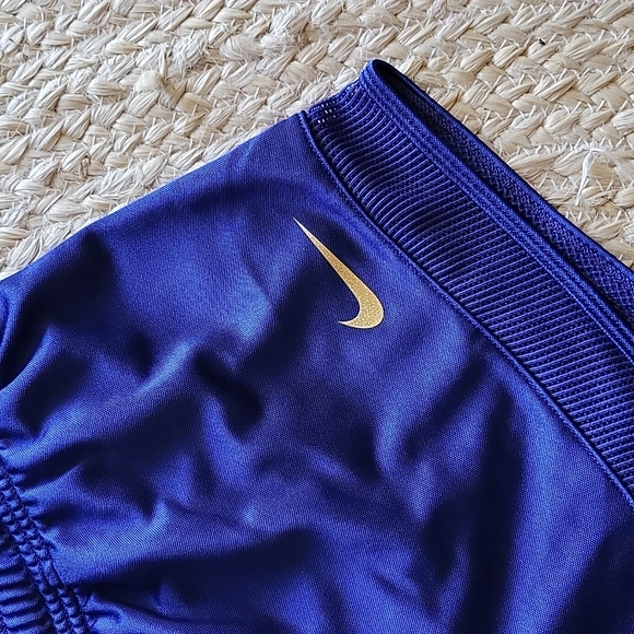 Nike Running Dry Fit Blue Gold Logo Shorts S - Picture 2 of 12